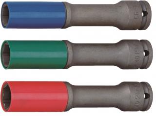 Nástrčné hlavice 1/2" predĺžené s krytkou na ALU pre rázové uťahovače, 17-21mm JONNESWAY Veľkosť: 21