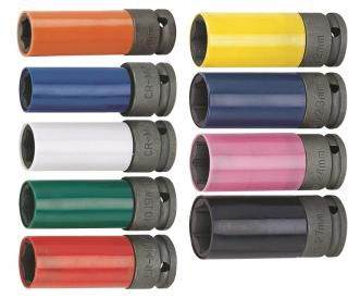 Nástrčné hlavice 1/2", s krytkou na ALU, pre rázové uťahováky, 15-27mm - JONNESWAY Veľkosť: 22