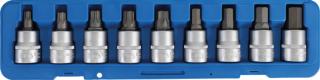 Nástrčné hlavice Imbus a TORX 3/4", H14-H22 a T60-T100, sada 9 dielov - BGS 5189