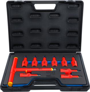 Nástrčné hlavice TORX 1/2" VDE pre elektrikárov, T20-T55, sada 10 kusov - BGS 7131