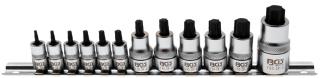 Nástrčné hlavice TORX 1/4", 3/8" a 1/2", T8- T60, extra krátke, sada 12 dielov - BGS 5098