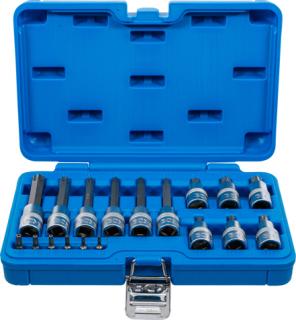Nástrčné hlavice TORX s 1/4" a 1/2" otvorom, TT10-TT60, sada 18 kusov - BGS 5174