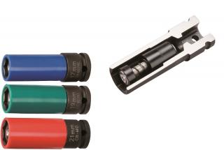 Nástrčné hlavice úderové s magnetom, 1/2", s krytkou na ALU, 17-21 mm - JONNESWAY Veľkosť: 21