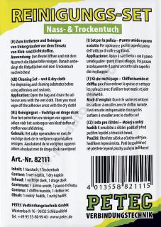 Očistenie a odmastenie skla pred lepením PETEC Reinigungs-Set
