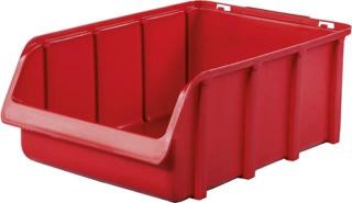Plastový box 490x308x188 mm, stohovateľný, červený