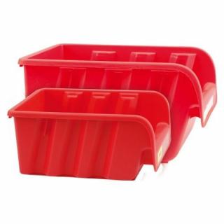 Plastový box P-4, 235 x 173 x 125 mm, stohovateľný, červený