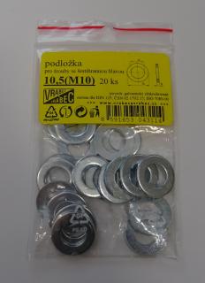 Podložky ploché DIN 125, pozinkované, pre 6hranné skrutky, rôzne rozmery Veľkosť: M4