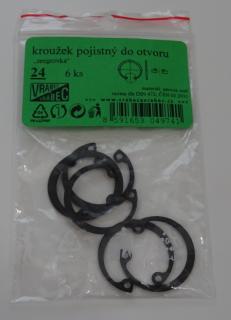 Poistné krúžky do otvoru - vnútorný segrovky DIN 472, rôzne rozmery Vonkajší priemer: 22
