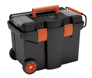 Pojazdný kufor, 580 x 380 x 410 mm, plastový, 2 organizéry, 1 priehradka