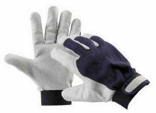 Pracovné rukavice PELICAN BLUE, kozinkovej dlaň, veľkosť 10