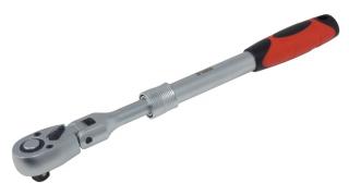 Račňa teleskopická s kĺbom 1/2", dĺžka 350 - 490 mm, 72 zubov, s prepínaním