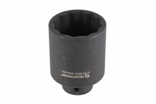 Rázová hlavica, 1/2", 46 mm, 12 hrán - QUATROS QS54365