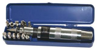 Rázový kľúč na uvoľňovanie skrutiek, 1/2" s adaptérom na bity 5/16", 13ks - SATRA