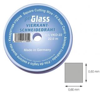 Rezací drôt na autosklá 0,6x0,6 mm; 22 m - ProGlass VKD-22