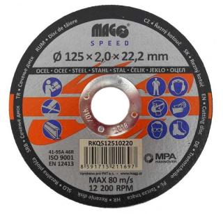 Rezný kotúč na kov 125x2,0x22mm - MAGG Speed
