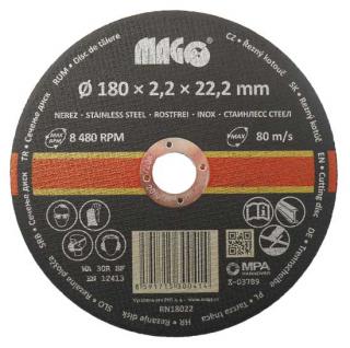 Rezný kotúč na nerez 180 x 2,2 x 22,2 mm MAGG
