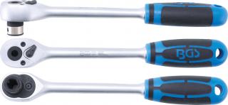 Rukoväť bitu 3/8", extra dlhá 240 mm, s prepínacou páčkou - BGS 6656
