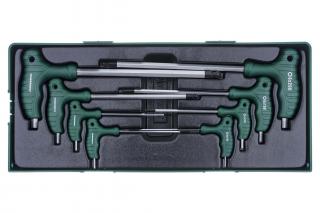 Sada 8 zástrčných kľúčov Imbus s guličkou a T rukoväťou v kazete - JONNESWAY H10MB08SP ()