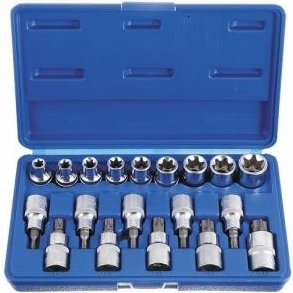 Sada hlavíc Torx a Torx-E 1/2", 19ks- MAGG 340019