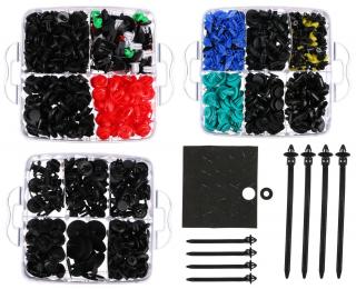 Sada svoriek, svoriek a kolíkov na čalúnenie vozidiel MECHNIC TRIM CLIP SET, 700 ks - SIXTOL