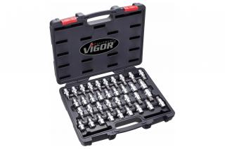 Sada zástrčných hlavíc 36ks IMBUS, TORX, XZN, RIBE - VIGOR V2496