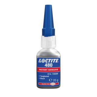 Sekundové lepidlo, na plasty a gumu, čierne, 50 g - Loctite 480