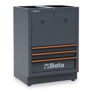 Skrinka na 2 cievky, s 3 zásuvkami, pre dielenský nábytok C45PRO - Beta Tools