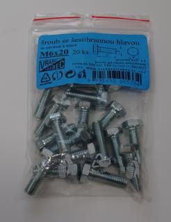 Skrutky 6hranné DIN 933, pozinkované, rôzne rozmery Veľkosť: M5x16 mm
