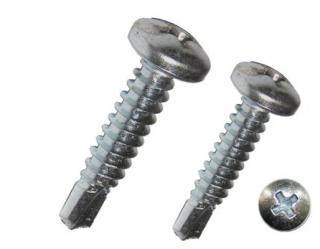Skrutky samorezné do plechu, 4,2 x 16 mm, krížové, balenie 16 ks, Zn