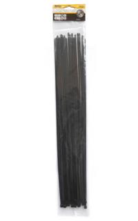 Sťahovacie pásky 4,8x500mm čierne / 25ks