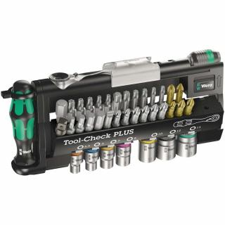 Súprava bitov a hlavíc s račňou 1/4" + držiak Tool-Check PLUS, 39 ks - Wera 056490