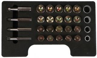 Súprava na opravu závitu olejovej vane MECHANIC OIL PAN SET, 64 ks - SIXTOL