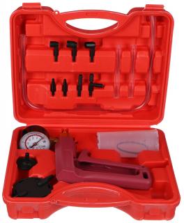 Súprava na podtlakové testovanie brzdového systému MECHANIC BRAKE TESTER, 17 ks - SIXTOL