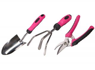 Súprava záhradného náradia GARDEN PINK, 3 ks - SIXTOL