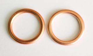 Tesniaci krúžok medený, priemer 16/22 mm, hrúbka 2 mm, pre Citroen, Mercedes-Benz, Opel