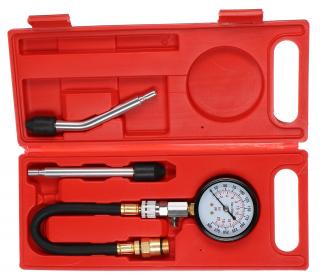 Tester kompresie pre benzínové motory, 0-20 bar, 4 ks - SIXTOL