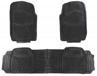 Univerzálne gumové rohože do auta CAR MAT UNI SET 2, kompletné, 3ks SIXTOL