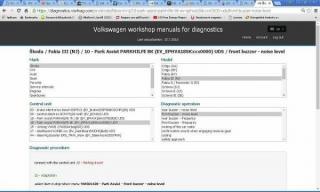 VIS - online databáza diagnostických postupov pre koncern VW