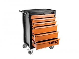 Vybavený montážny vozík 6 zásuviek s náradím Neo Tools