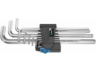 Wera 022130 Šesťhranné kľúče Wera 950/9 L Hex-Plus HF 1, pochrómované (sada 9 ks)