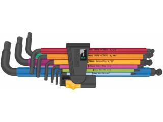 Wera 022640 Nástrčné kľúče 950/9 Hex-Plus Multicolour Imperial 2, palec, BlackLaser (Sad