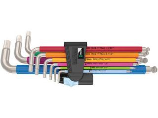 Wera 022860 3950/9 Sada šesťhranných kľúčov Hex-Plus Multicolor Imperial z nehrdzavejúcej ocele 1, palcové,