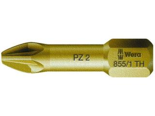 Wera 056925 Bit PZ 3 - 855/1 TH. Skrutkovací bit 1/4 Hex, 25 mm pre skrutky Pozidriv Phillips