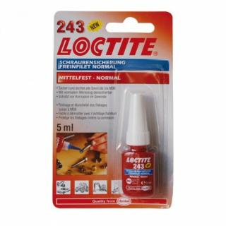 Zaisťovač závitov, stredná sila, 5 ml - Loctite 243