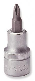 Zástrčné hlavice skrutkovacie, krížové Phillips, 1/4", veľkosti PH0-PH3 - JONNESWAY Veľkosť: PH2