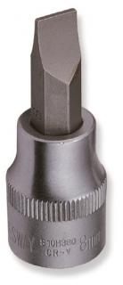 Zástrčné hlavice skrutkovacie, ploché, 1/4", veľkosti 3-7mm, dĺžka 37 mm - JONNESWAY Veľkosť: 5.5
