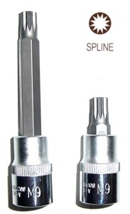 Zástrčné hlavice XZN (Spline), 1/2", veľkosti M5-M18, dĺžka 100 mm - JONNESWAY Profil: XZN, Veľkosť štvoruholníka: 1/2", Veľkosť: M6