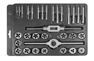 Závitníky jednorezné a závitové očká M3 - M12, súprava 24 dielov - Bučovice Tools