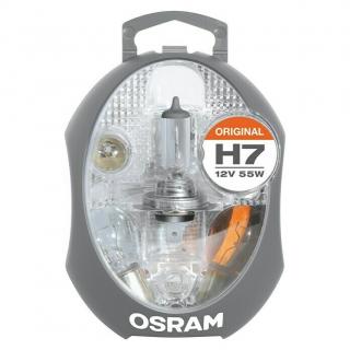 Žiarovky a poistky do auta, H7 12V 55W, sada 9 dielov - OSRAM Eurobox