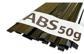 Zváracie drôty ABS, ploché, 8 mm, dĺžka cca 45 cm, čierne, 50 g